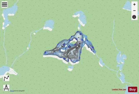 Weasel Lake Valin depth contour Map - i-Boating App - Streets