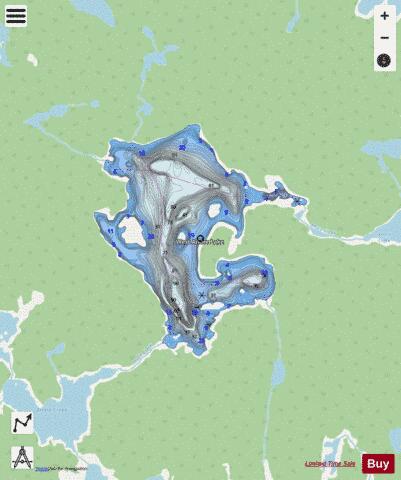 West Andre Lake depth contour Map - i-Boating App - Streets