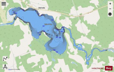 Wilber (Mud) Lake depth contour Map - i-Boating App - Streets