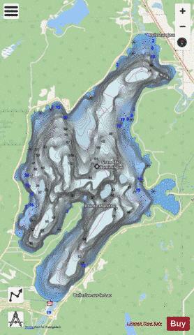 Lac Nominingue depth contour Map - i-Boating App - Streets