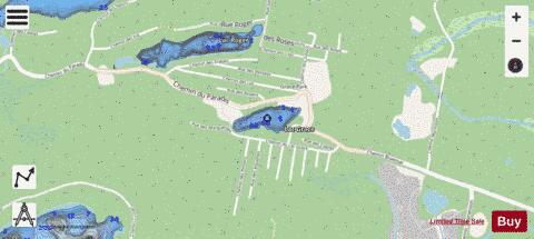 Lac Grace depth contour Map - i-Boating App - Streets