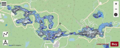 Lac Theodore + Lac St Marie depth contour Map - i-Boating App - Streets