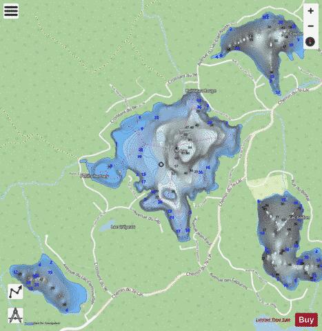 9e Lac depth contour Map - i-Boating App - Streets