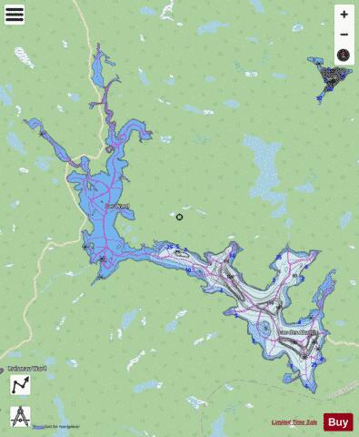Abattis Lac Des depth contour Map - i-Boating App - Streets