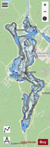 Archambault Lac depth contour Map - i-Boating App - Streets