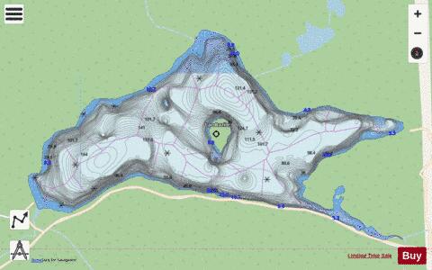 Bazile Lac depth contour Map - i-Boating App - Streets