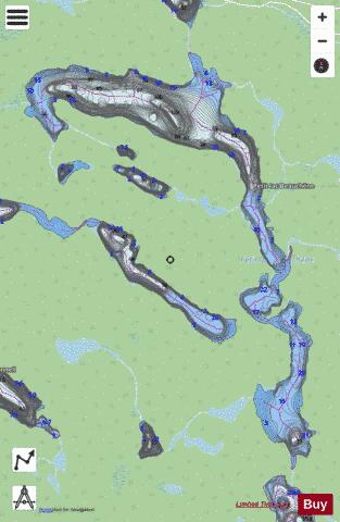 Beauchene Petit Lac depth contour Map - i-Boating App - Streets