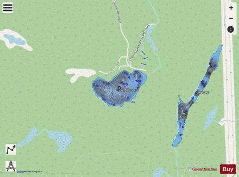 Lac Belanger depth contour Map - i-Boating App - Streets