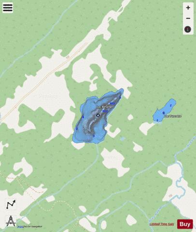 Belanger Lac A depth contour Map - i-Boating App - Streets