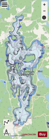 Blue Sea Lac depth contour Map - i-Boating App - Streets