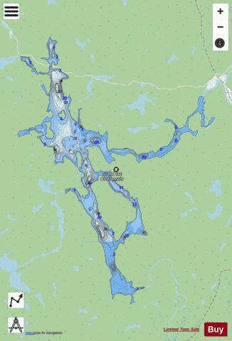 Bostonnais Grand Lac depth contour Map - i-Boating App - Streets