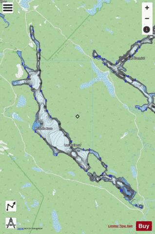 Brebeuf Lac depth contour Map - i-Boating App - Streets