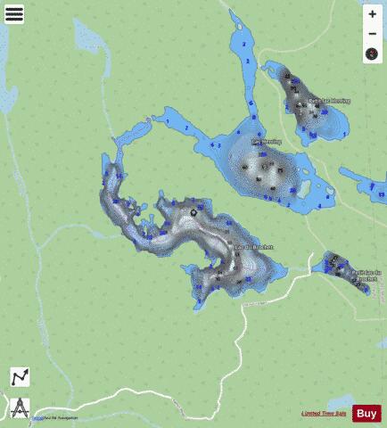 Brochet Lac Du depth contour Map - i-Boating App - Streets