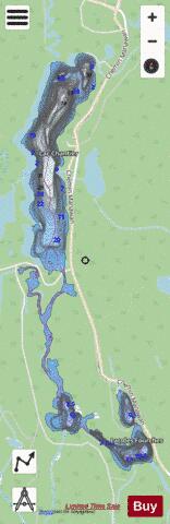Chantier Lac depth contour Map - i-Boating App - Streets