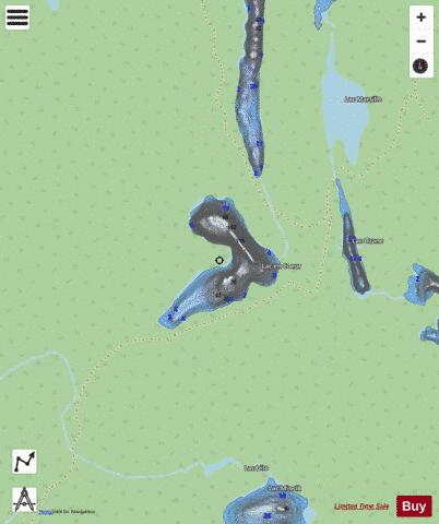 Coeur Lac En A depth contour Map - i-Boating App - Streets