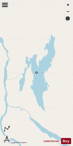 Lac Wapanikskan / Colombet depth contour Map - i-Boating App - Streets