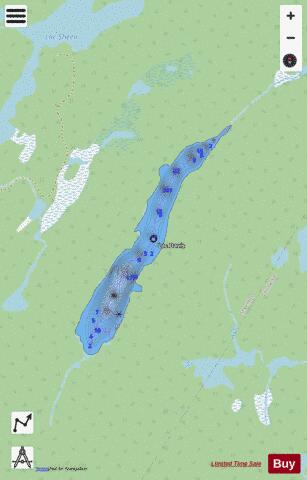 Davis Lac depth contour Map - i-Boating App - Streets