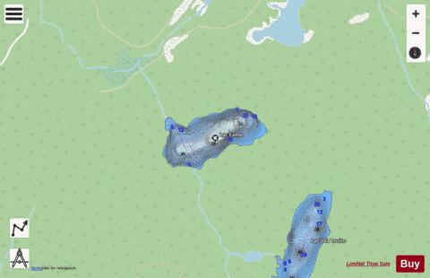 Fame Lac depth contour Map - i-Boating App - Streets