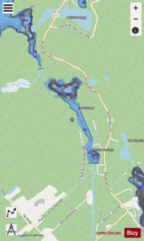 Garand Lac depth contour Map - i-Boating App - Streets