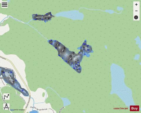 Gardiner Lac depth contour Map - i-Boating App - Streets