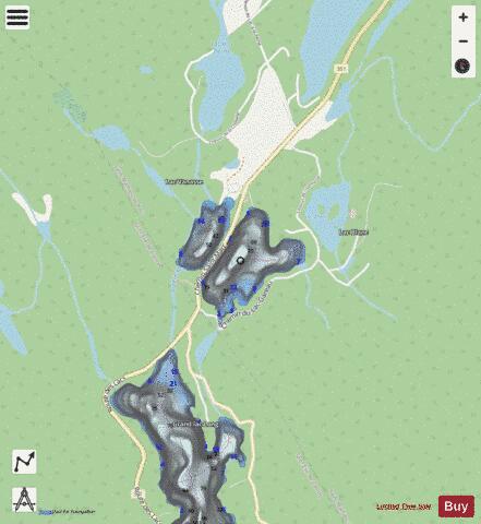 Gareau Lac/ Lacs Les Garrot depth contour Map - i-Boating App - Streets
