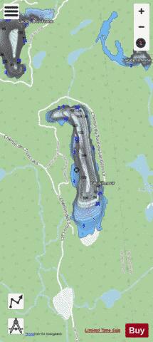 Gilmour Lac depth contour Map - i-Boating App - Streets