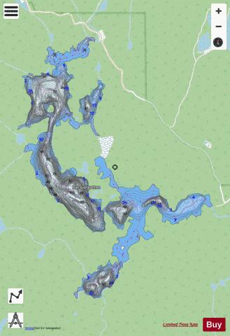 Gorgotton Lac depth contour Map - i-Boating App - Streets