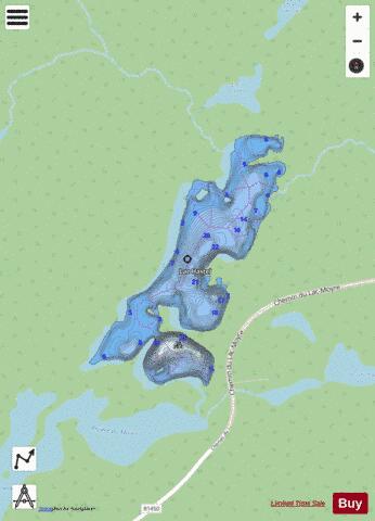 HASTEL LAC depth contour Map - i-Boating App - Streets