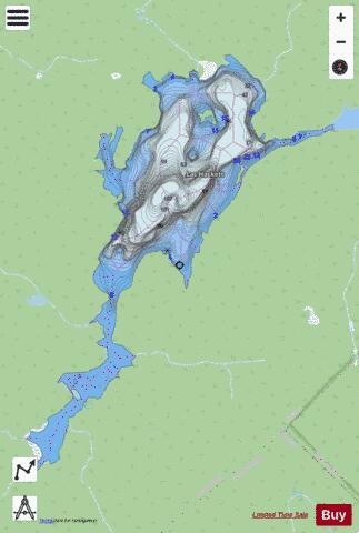 Hackett Lac depth contour Map - i-Boating App - Streets