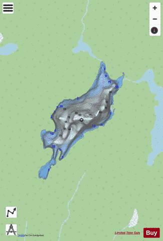 High Lac depth contour Map - i-Boating App - Streets