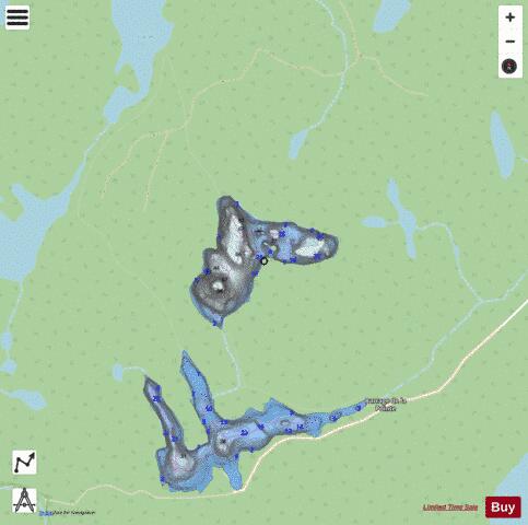 Iles Lac Des depth contour Map - i-Boating App - Streets