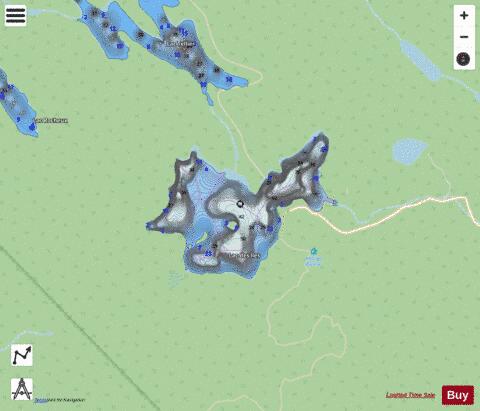 Iles Lac Des B depth contour Map - i-Boating App - Streets