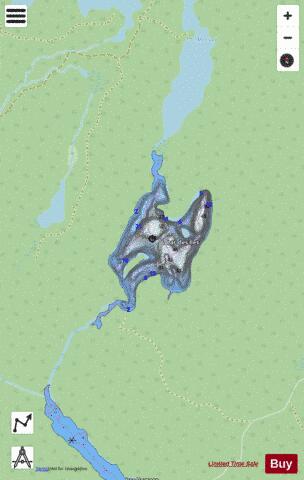 Iles Lac Des C depth contour Map - i-Boating App - Streets