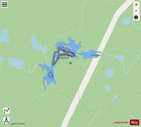 Ilets Lac Des depth contour Map - i-Boating App - Streets