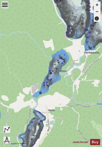 Jean Jeunes Lac depth contour Map - i-Boating App - Streets
