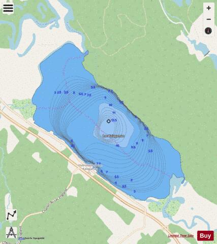 Kaiagamac Lac depth contour Map - i-Boating App - Streets