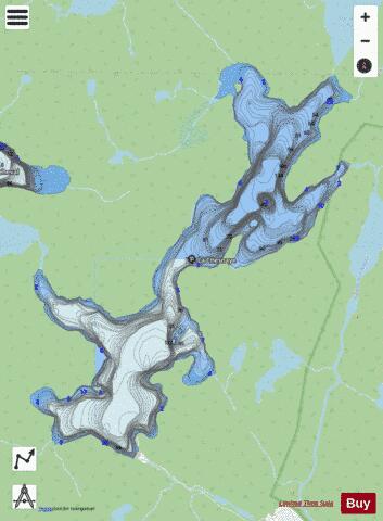 La Chesnaye Lac depth contour Map - i-Boating App - Streets