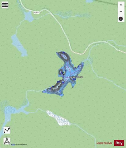 La Vernede Lac (Horwood Lake) depth contour Map - i-Boating App - Streets