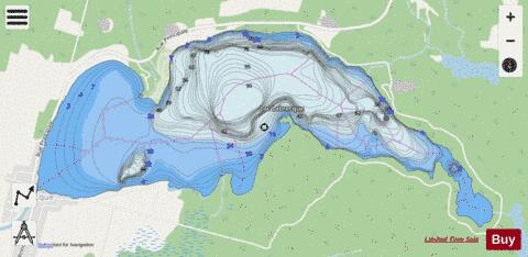 Labrecque Lac depth contour Map - i-Boating App - Streets