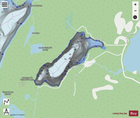 Lac Bigelow depth contour Map - i-Boating App - Streets