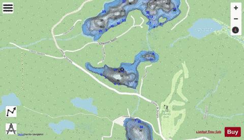 Lac Black depth contour Map - i-Boating App - Streets