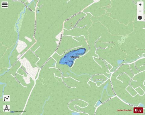 Lac Breton depth contour Map - i-Boating App - Streets