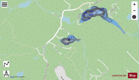 Lac Gordon depth contour Map - i-Boating App - Streets