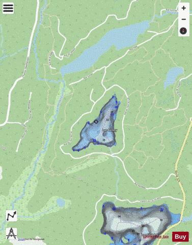 Lac Kenny depth contour Map - i-Boating App - Streets