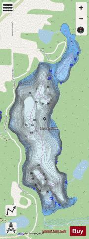 Lac Lefebvre depth contour Map - i-Boating App - Streets