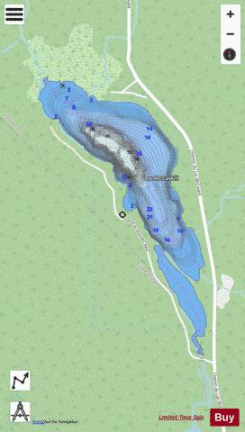Lac McCaskill depth contour Map - i-Boating App - Streets