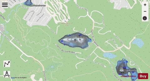 Lac Millette depth contour Map - i-Boating App - Streets