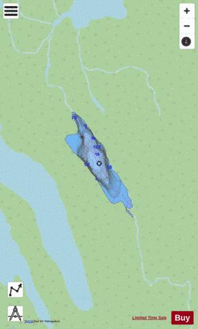 Lac No A4114 depth contour Map - i-Boating App - Streets