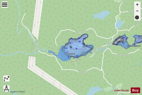 Lac Rond B depth contour Map - i-Boating App - Streets