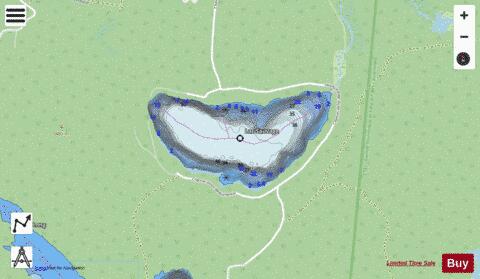 Lac Sauvage depth contour Map - i-Boating App - Streets